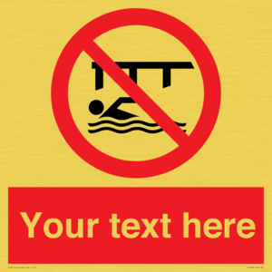 Custom Do not swim in the vicinity of piers